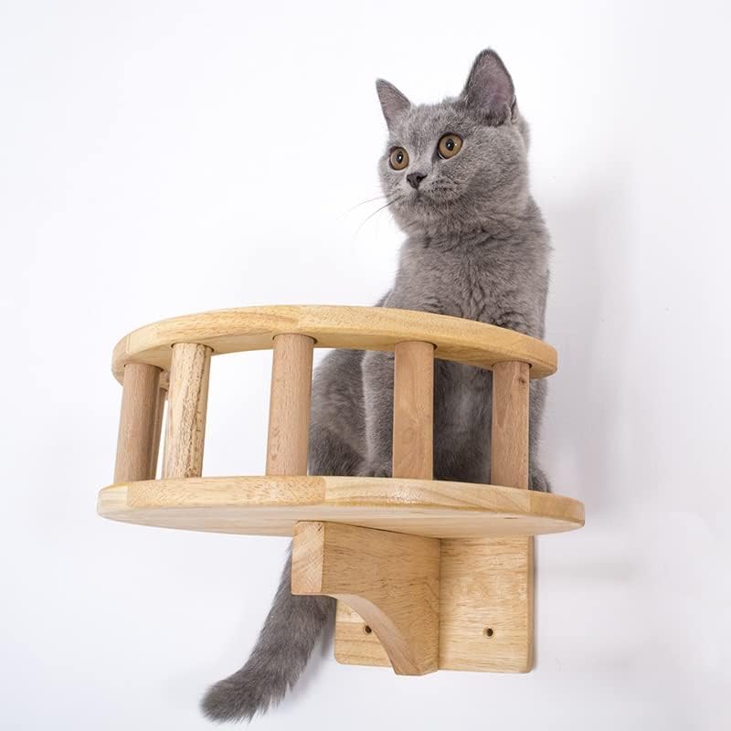 Houkai Pet Furniture Climbing Frame Gato Passos Cat Tree Tower Parede Holding Kitten Toy House Stratch