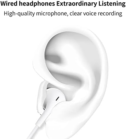 Fones de ouvido com fio de togkun, fones de ouvido, fones de ouvido com microfone e controlador de chamada, ruído lsolating, bluetooth, compatível com iPhone14/13/12/11/x/se/8p/8/7p/7