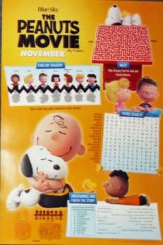 The Peanuts Movie - 13,5 x20 D/s Promo Original Promo Poster Charlie Brown Snoopy 2015