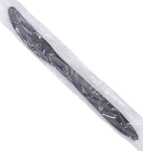 Facas de plástico daxwell, polipropileno de peso médio, embrulhado, preto, A10002157