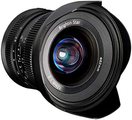 Brightin Star 12mm F2.0 Ultra Wide-Angle Big Aperture APS-C Manual Focus Mirrorless Cameras Lens, Fit for Sony E