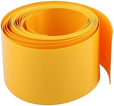 Aexit 2m 18,5mm Fiação e conexão DIA PVC PVC Tubo de tubo de encolhimento de encolhimento de pvc Tubulação de tubo térmico Amarelo Amarelo
