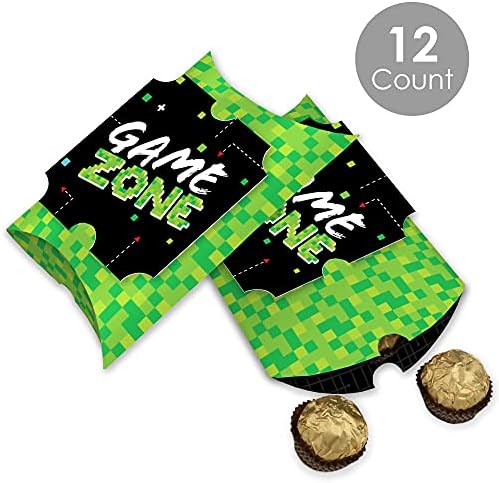 Big Dot Of Happiness Game Zone - Favor Gift Boxes - Pixel Video Game Party ou Birthday Party Grandes Caixas
