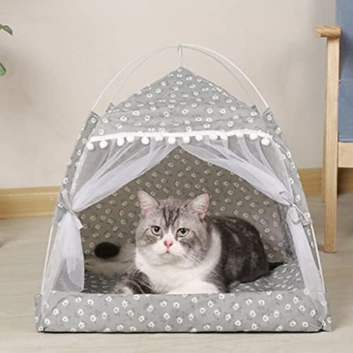 Cxdtbh pet tenda de pet tound para casa de gato casa aconchegante para acessórios para animais de estimação camas de gato calmante para cães de cães pequenos casa de cama