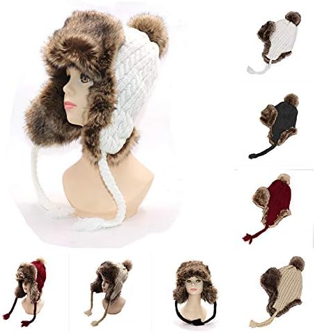 Aviador Hat Ladies Autumn e Winter Health Protection Ear Proteção de lã de lã de lazer Caps de