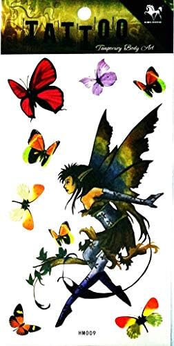 Tatuagem pp 1 folha Butterfly Fly Angel Wing Tattoos adesivos corpora