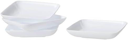 Placas de mini -aperitivo de mini quadrado de plástico requintado - Placas de sobremesa de plástico quadrado