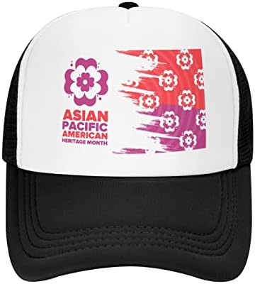 Chapéus do mês das ilhas da Ásia -Americana e Pacífico Chapéus do Mês para Homens para Mesh Mesh