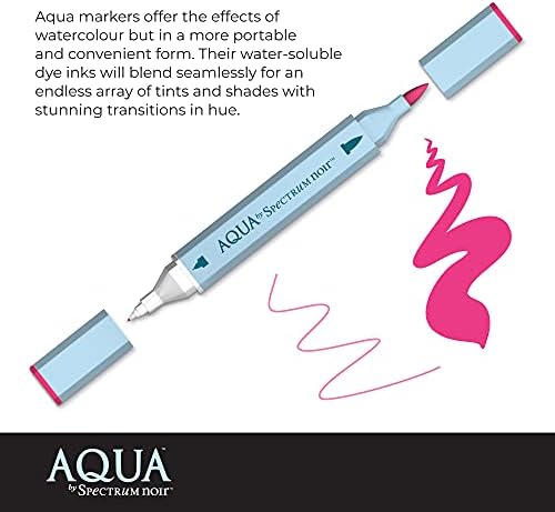 Spectrum Noir Aqua Artist Baseado na água Baseado em canetas para colorir, natureza, pacote de 12