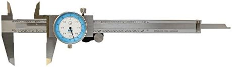 DBM Importa 6 '' Dial Paliper Gage Gage Precision Measuring Tool Régua escala Leia 0,01 64º aço inoxidável fracionário