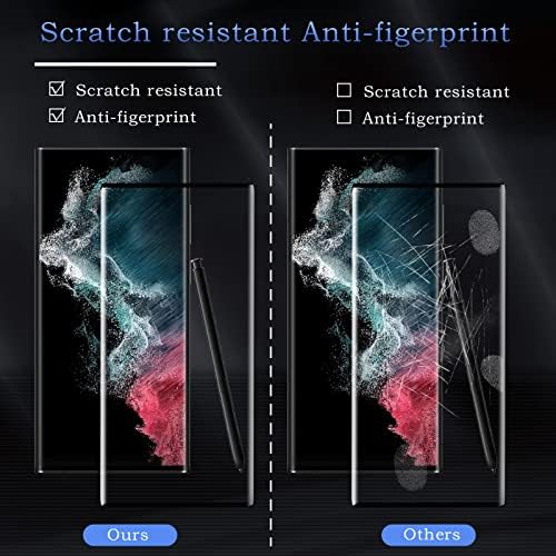 2 pacotes protetores de tela para Samsung Galaxy S23 Ultra, 3D Edge 9H HDUND HD Filme protetor