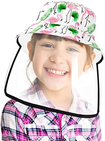 Chapéu de proteção para adultos com escudo facial, chapéu de pescador anti -sun tap, folhas de palmeira