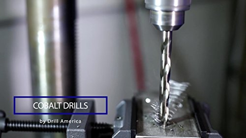Drill America - poud/acoj 5 peças m42 broca de cobalto definida em estojo de bolsa plástica, série de POU