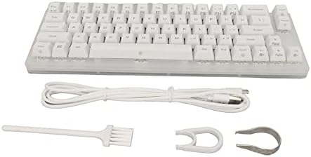 Teclado mecânico de jogos Qinlorgo, PMMA 40Gbps RGB Litra de teclado mecânico de retroilumação 66 Teclas para Office