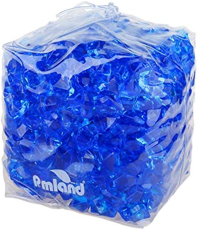 Cristais de rochas de gelo acrílico PMLAND ~ 550 PCS 3 libras bolsa a granel para vaso de tabela de abastecimento