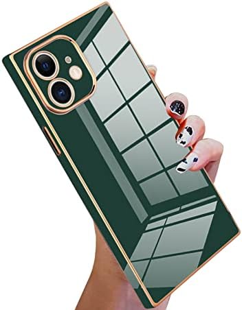 Caixa quadrada de Kanghar compatível com iPhone 11 Luxury Cute Plating Design Square Case Full-Corpo