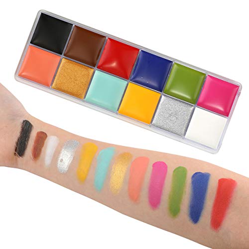 CCBeauty Professional Face Body Paint Oil 12 Cores pintando arte Party Halloween Fancy Make Up
