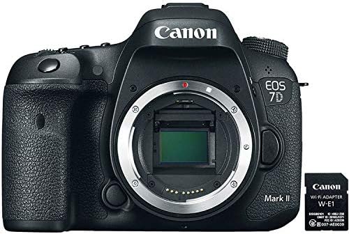 Câmera Canon EOS 7D Mark II DSLR com lente STM de 18 a 55 mm, lente de 50 mm f/1,8, lente Sigma 70-300mm