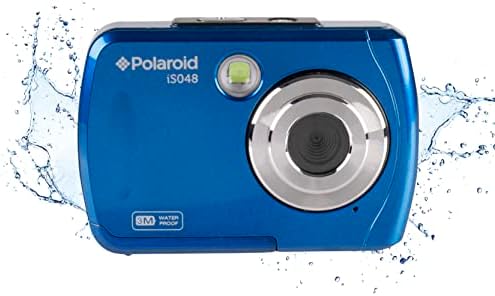 Polaroid IS048 Compartilhamento instantâneo à prova d'água 16 MP Câmera de ação portátil portátil digital, cerceta