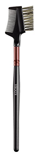 Brush de sobrancelha de Kooba e pente de cílios, escova de fundação portátil de maquiagem em pó, ferramenta de cosmética de beleza para profissional e viagens