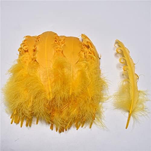 Zamihalaa 20-100pcs/lote penas de ganso encaracoladas 13-18 cm DIY penas para bordas Halloween Casamento