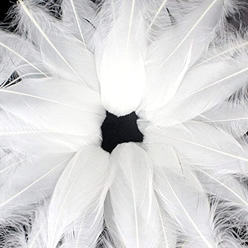 Zamihalaa 20/100pcs penas de penas brancas de ganso fofo plumas diy penas para jóias que fabricam hat decoração