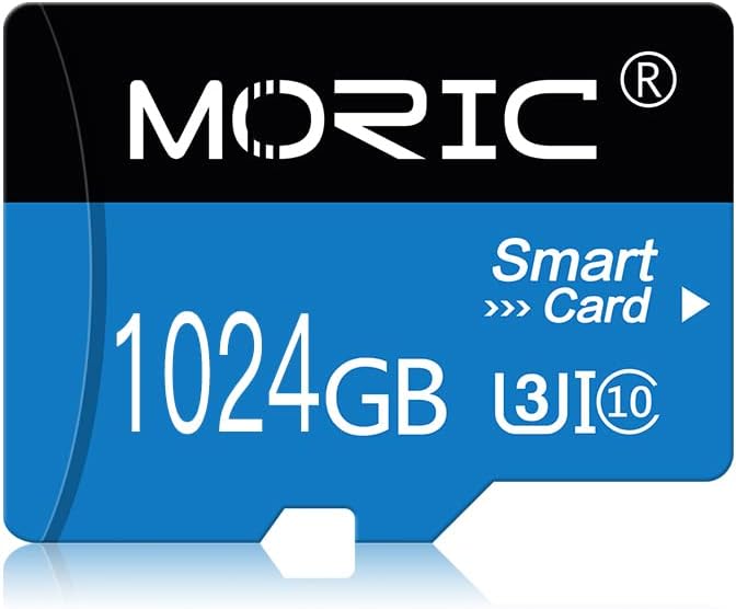 Cartão Micro SD de 1 TB com Adaptador Classe de alta velocidade 10 MicrosDXC UHS-I 1024GB cartão de memória para smartphone, tablet, câmera com adaptador SD