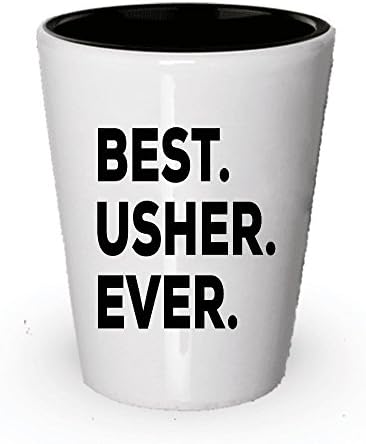 SPASPPASSION Usher Shot Glass - Best Usher Ever - Usher Gifts For Kids Igreja Casamento Homens - Obrigado