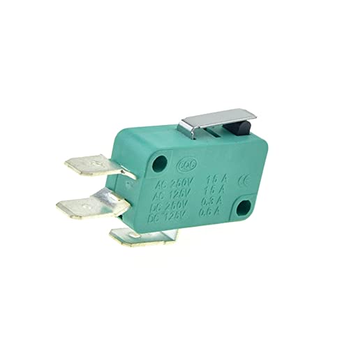 1PCS Micro Limit Switches 16A 250V/125V NO+NC+COM 6,3mm 3 pinos SPDT Micro -Switch Arc Roller Touch Touch Touch, sem alavanca