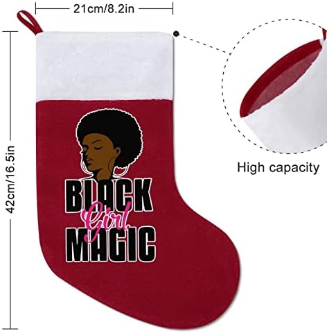 Black Girl Magic Christmas Stocking Meias de Natal da casa da casa da casa da casa