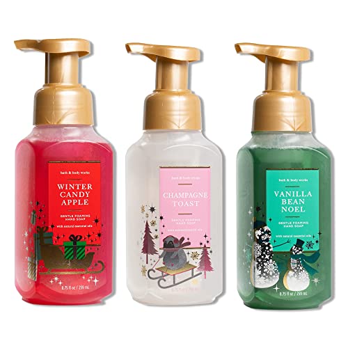 Bath and Body Works Holiday Trio Gentle Foming Hand Soap, conjunto de 3