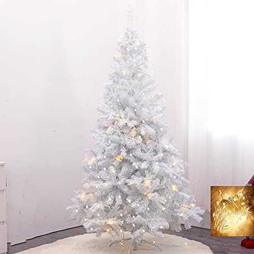 Árvore de Natal de Cyzpf Branca de neve de 150 cm leve e fácil de montar suporte de metal para decorações