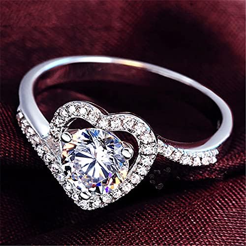 2023 Novo anel de diamante em forma de coração para mulheres jóias de moda acessórios populares anéis de unhas para mulheres