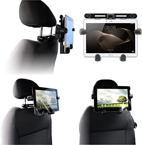 A apoio de cabeça portátil da Navitech no carro compatível com o tablet Samsung Galaxy Tab 10.1 LTE