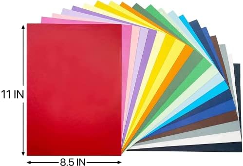 Papel de cartolina colorido, cartão pesado A4 30 cores variadas para Cricut, papel grosso para fabricação de cartões, scrapbooking, impressora, artesanato