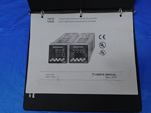 Manual do usuário 1601e 4 dígitos Display e 1603e Temperatura de exibição dupla. Controlador - MB10195rdt
