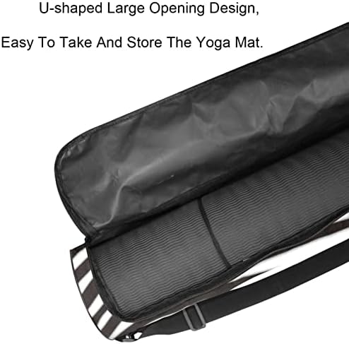 Bolsa de tapete de ioga ratgdn, zebra impressão exercício de ioga transportadora de tapete full-zip yoga