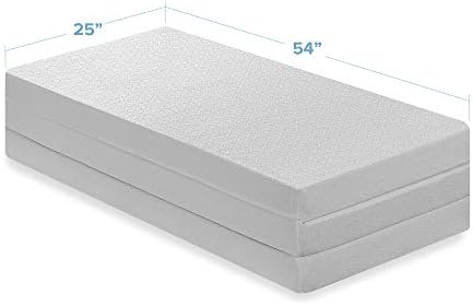 Melhor colchão de preços de 4 polegadas de 4 polegadas de memória de espuma de colchão com capa, certipur-us certificado, completo, branco