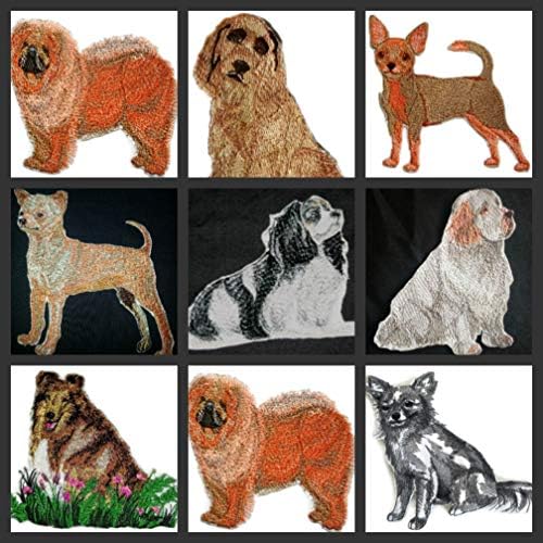 Incrível retratos de cães personalizados [Cavalier King Charles] Ferro bordado On/Sew Patch [4,5 x 4] feito