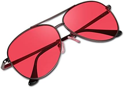 Pilestone TP-036 Lente D Concordações de óculos de aviador para a cegueira vermelha verde-média,
