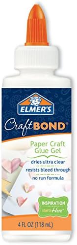 Elmer's, Clear E433 Bond Paper Craft Gel, 4 onças, 4 onças