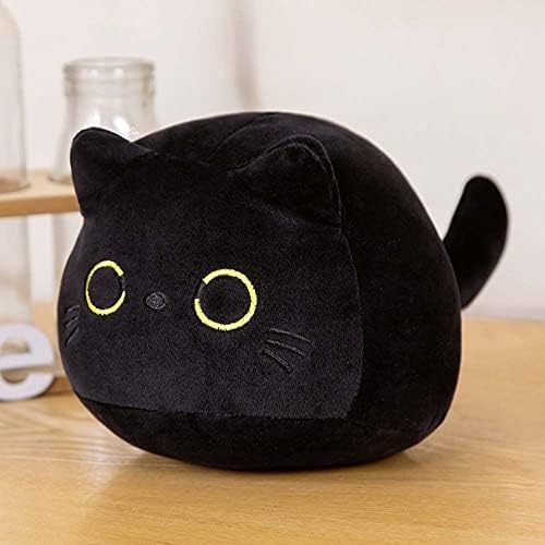 Brinquedos de pelúcia de gato preto Adorável Princho fofo para animais de pelúcia, travesseiro de pelúcia
