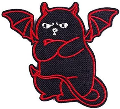 Angry Devil Bordado Bordado Halloween Patch ferro em remendos punk ghost bordado remendo para manchas de roupas