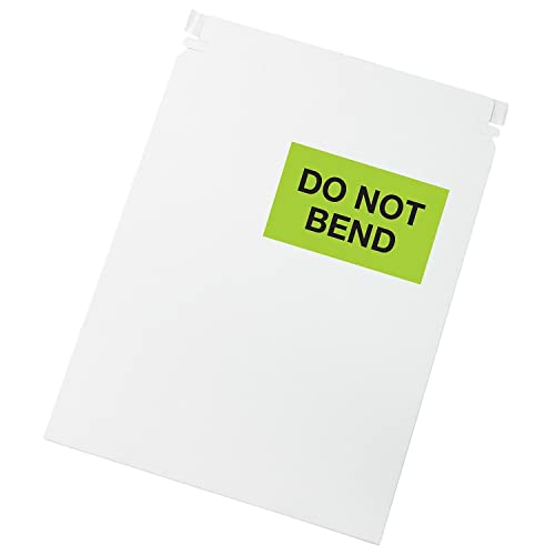 Aviditi Tape Logic 3 x 5, Não dobra adesivo de aviso verde fluorescente, para envio, manuseio, embalagem