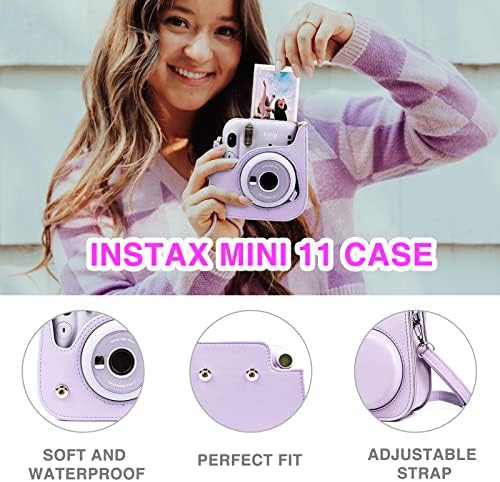 Kit de acessórios Wogozan compatível com Fujifilm Instax Mini 11 Lilac Purple Instant Camera