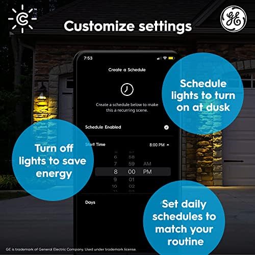 Lâmpadas LED inteligentes de GE Cync, luzes de mudança de cor, luzes Bluetooth e Wi-Fi, compatíveis, par38 lâmpadas de luz de inundação externa e soquete de saída interna cync, bluetooth e soquete inteligente de Wi-Fi