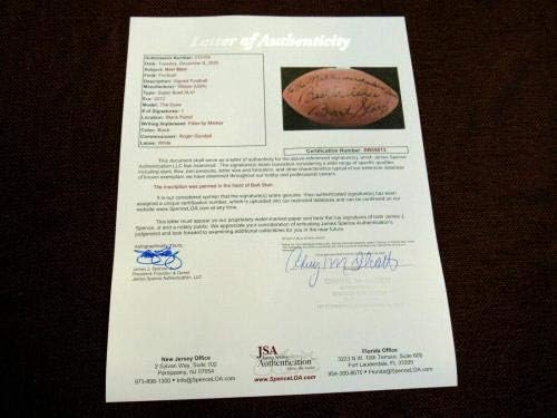 BART Starr votos Hof Packers assinados Auto Wilson Xlvi Duke Football JSA LT - Bolsas de futebol autografadas