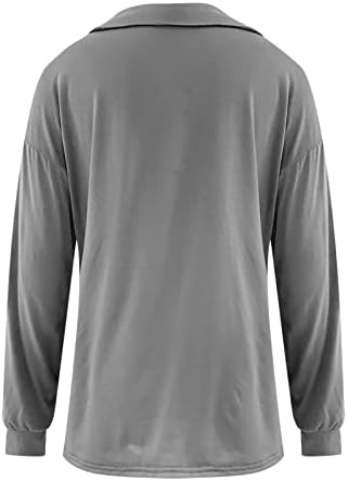 Camisas de pólo para mulheres entalhadas em vés com cor sólida tênis camiseta lapela de manga longa camisetas de algodão soltas cópias esportivas casuais