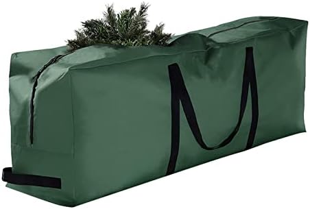 Sacos de lona com alças, sacos para armazenamento de proteção artificial com zíper com alças sacolas de árvore de árvore de Natal