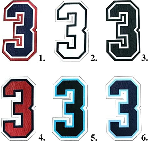 Smitty | 3 Números do árbitro | 0-9 | Ferro ou costure para camisas atléticas | Jersey esportiva | futebol | Baseball | Basquete | Qualidade de elite!